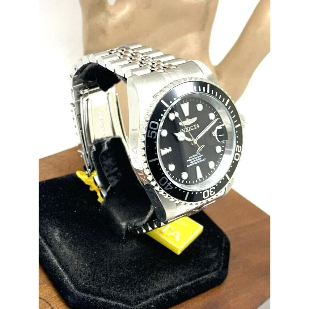 Invicta Men's Watch 30091 Pro Diver Automatic Silver Stainless Steel Black Dial